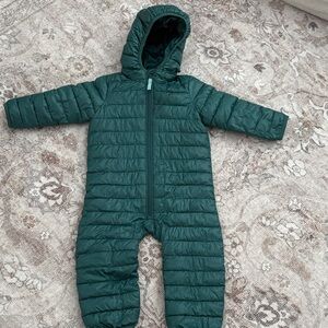 Primary Forest Green Toddler One Piece snowsuit